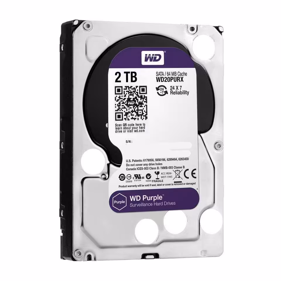 هارد وسترن بنفش اصلی 2T دو ترابایت