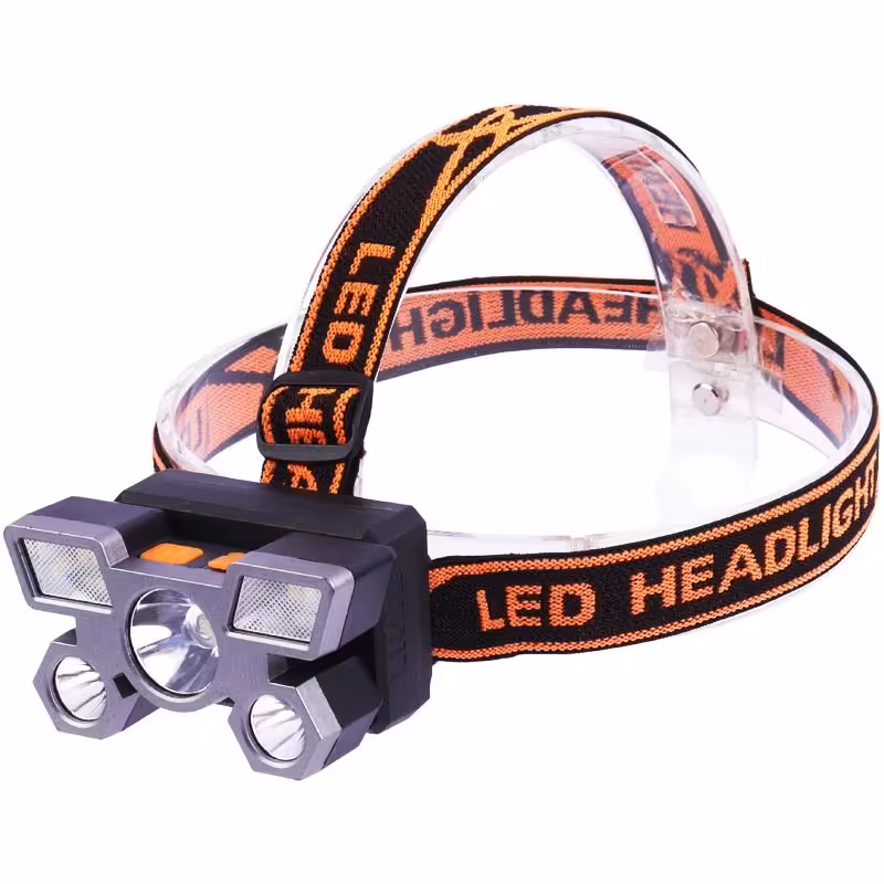 چراغ قوه هدلایت 5 لامپ 4 حالته LED مدل xy501 رنگ مشکی