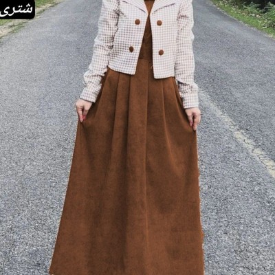 کت سارافون لارا مخمل کبریتی کت پیچازی پشمی
