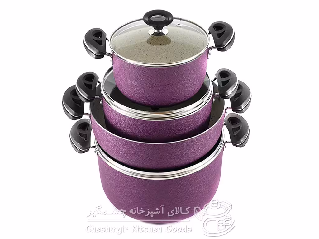 سرویس قابلمه 7 پارچه داخل گرانیت ارغوانی سحر