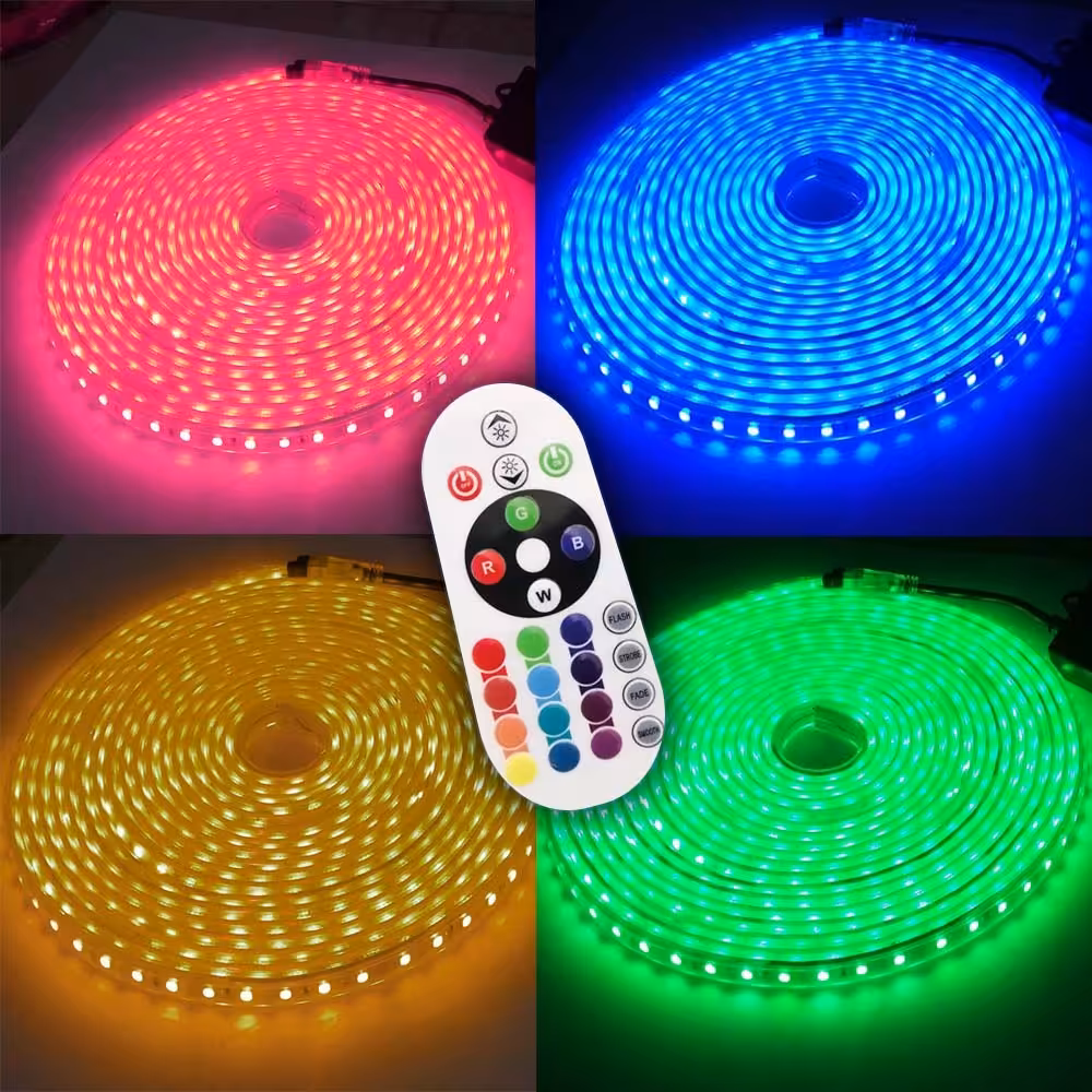 ریسه 16 رنگ شلنگی 2 متری همراه با ریموت کنترل و ارسال پست پیشتاز