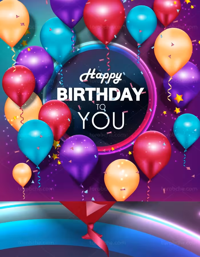 وکتور طرح بنر Happy BirthDay To you | گرافیک با طعم تربچه