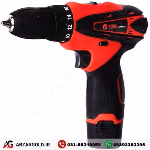 دریل پیچ گوشتی شارژی دو باطری ادون مدل cf-1202
