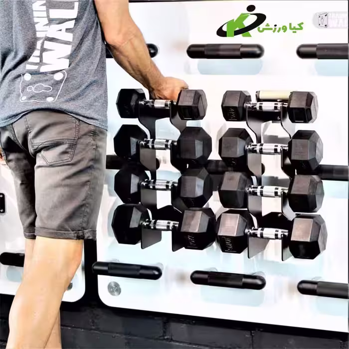 خرید رک دمبل دیواری کیاورزش