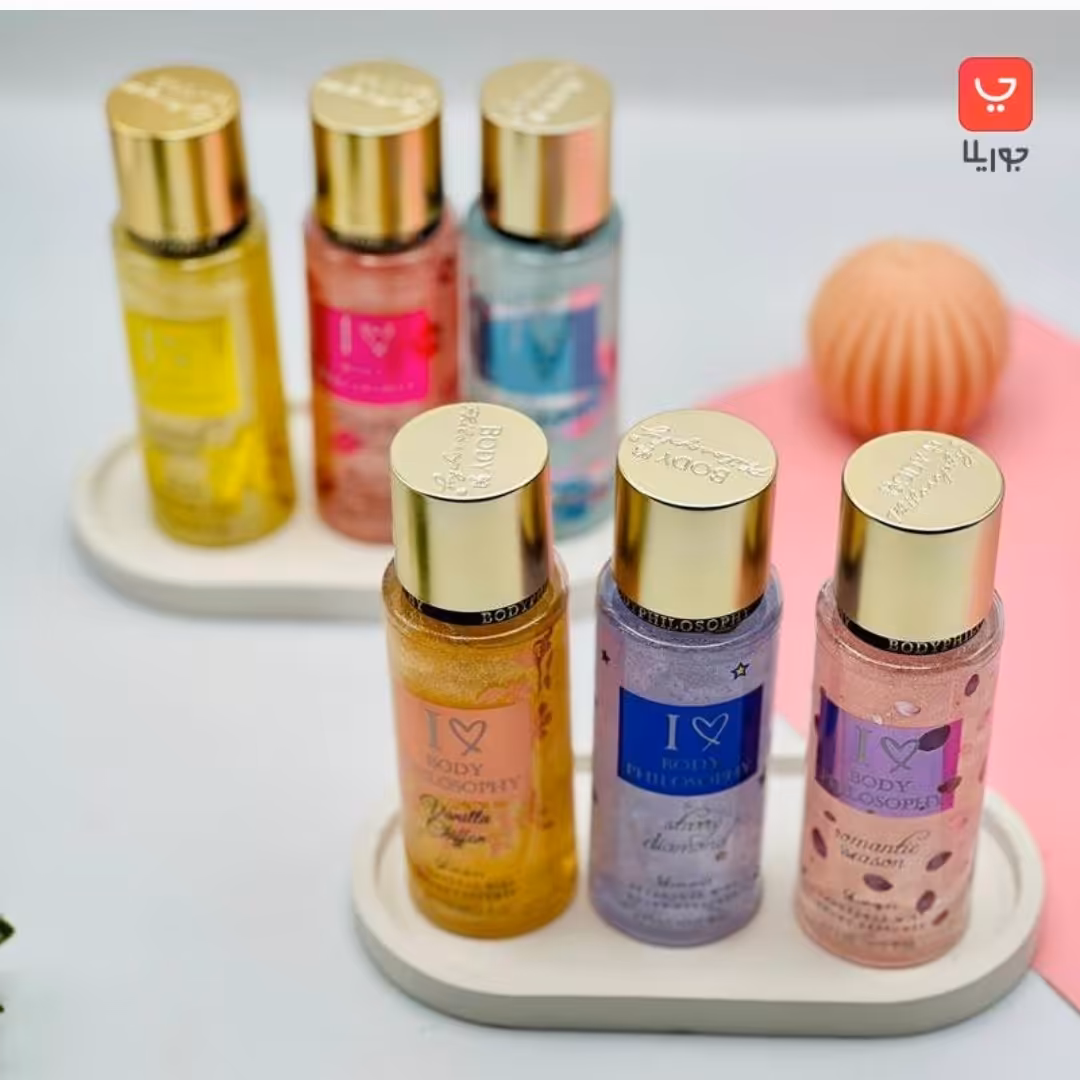 بادی اسپلش شاین شیمر Body philosophy  پخش بو و ماندگاری عالی در رایحه های مختلف ( ارسال رایگان )