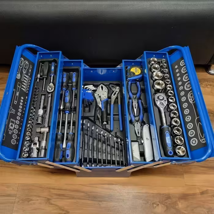 مجموعه ابزار و جعبه بکس 85 عددی باس