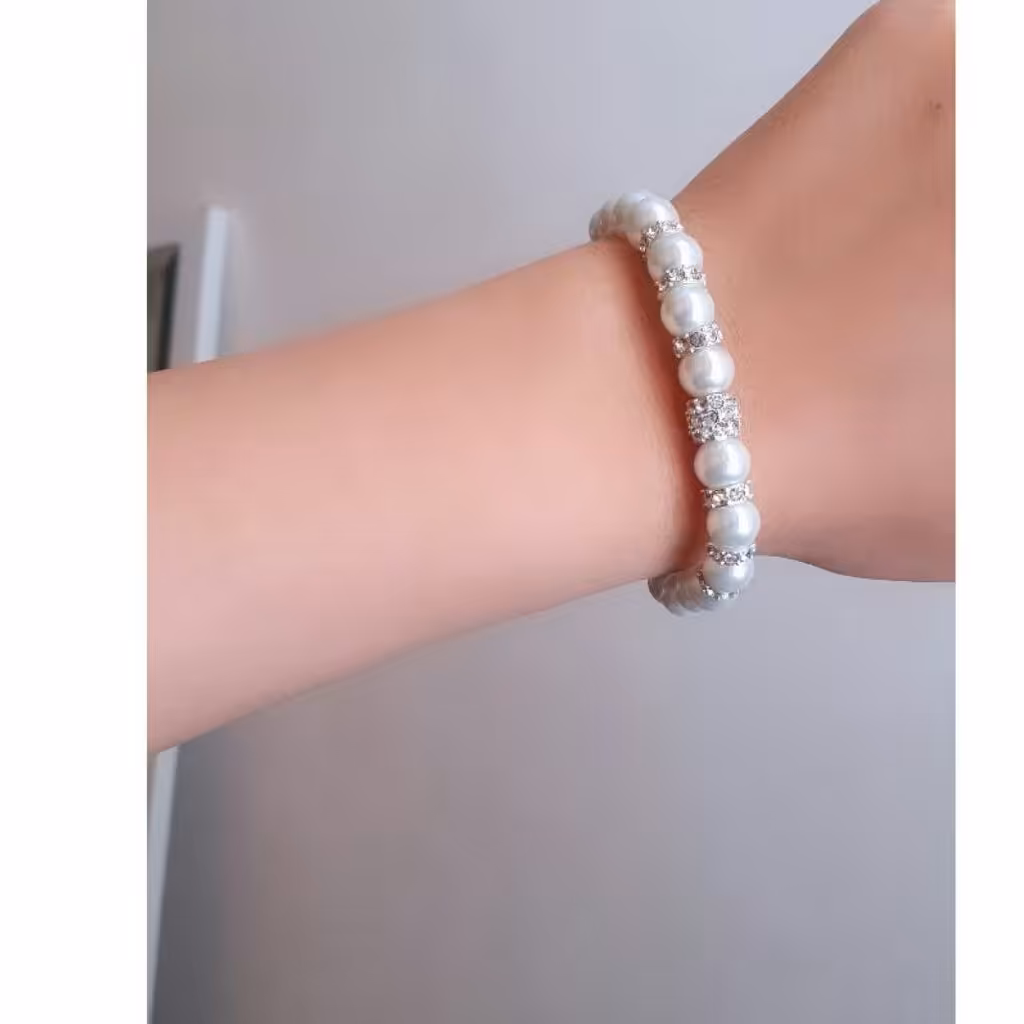 دستبند مروارید دستبند مرواریدی دستبند مرواریدی شیک 