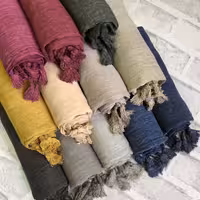 شال نخی سنگشور با منگوله های جذاب با 24 رنگ