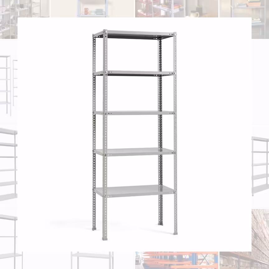 قفسه انباری 60-95سانت 5 طبقه ارتفاع 2 متر .کرایه وانت شهری به عهده مشتری( ارسال با  باربری بین شهری و پس کرایه ) می باشد