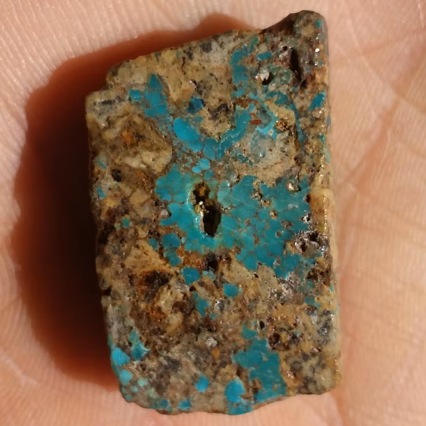 اسلایس سنگ راف فیروزه اصل نیشابور 100 در 100 طبیعی شاااهکار خلقت محششرر