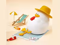 چراغ خواب رومیزی فانتزی سیلیکونی شارژی Silicone LED Duck Night Light Holiday Creative Bedroom XR-MM-L2206