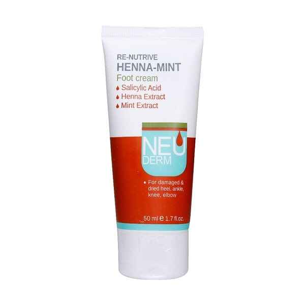 کرم ترک پا حنا و نعنا نئودرم Neuderm مدل رینوتریو Re-Nutritive Henna-Mint حجم 50 میلی لیتر