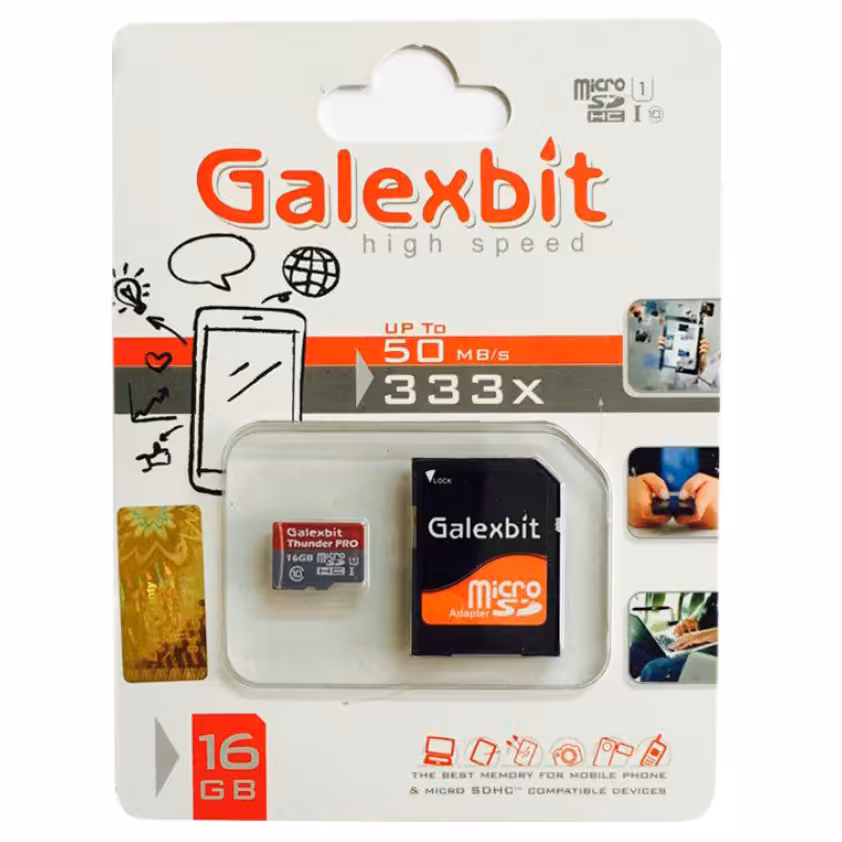 کارت حافظه میکرو اس دی اچ سی گالکسبیت کلاس 10 با ظرفیت 16 گیگابایت و سرعت 50 مگابایت بر ثانیه