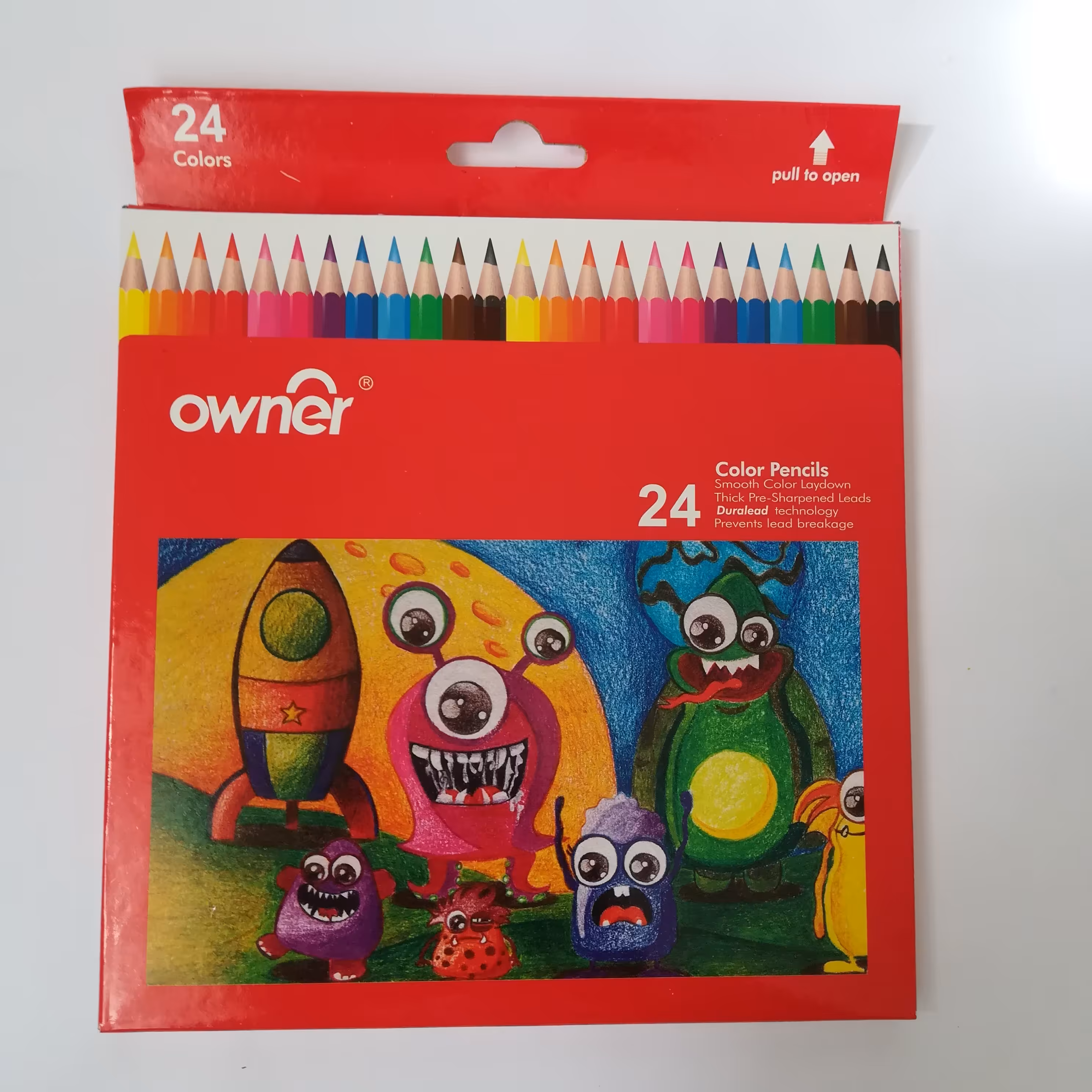مداد رنگی 24 رنگ اونرowner جعبه مقوایی