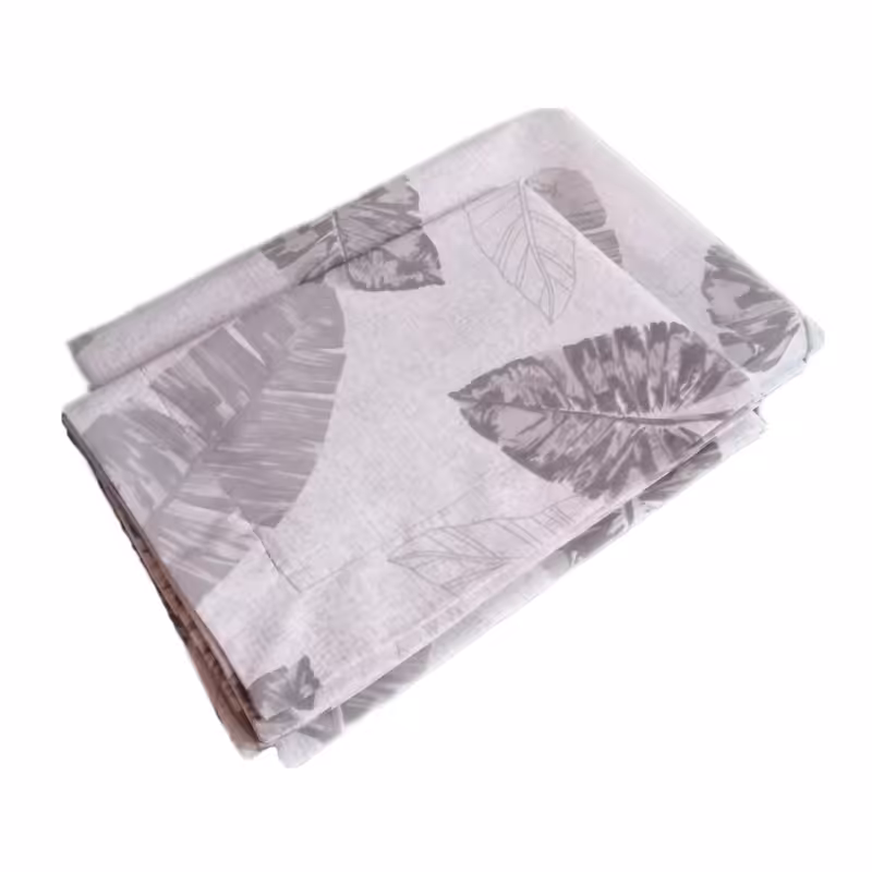 سرویس ملحفه طرح Gray Leaf کد KKP003 یکنفره دو تکه
