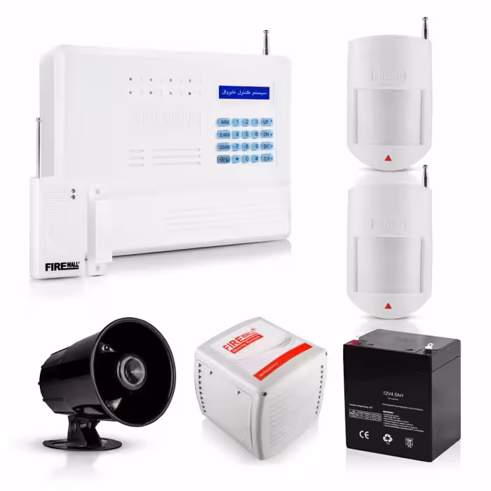 پکیج دزدگیر اماکن F10 فایروال ( متعلقات کامل)