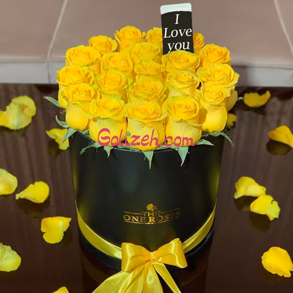 باکس گل رز زرد