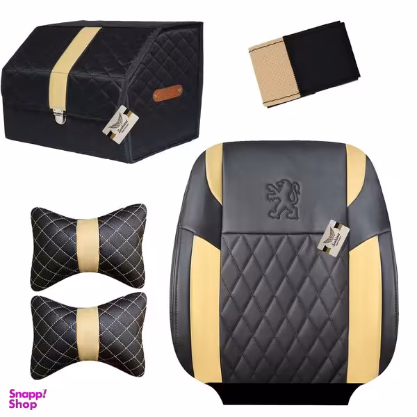 روکش صندلی خودرو سوشیانت مدل کاج مناسب برای پژو 405 همراه با پشت گردنی و جعبه نظم دهنده