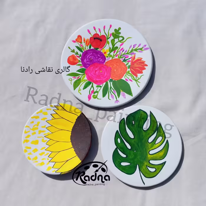 دیوارکوب سفالی برگ انجیری.آفتابگردون.
