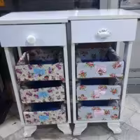 جا پیازی 3 طبقه چوبی سفید 