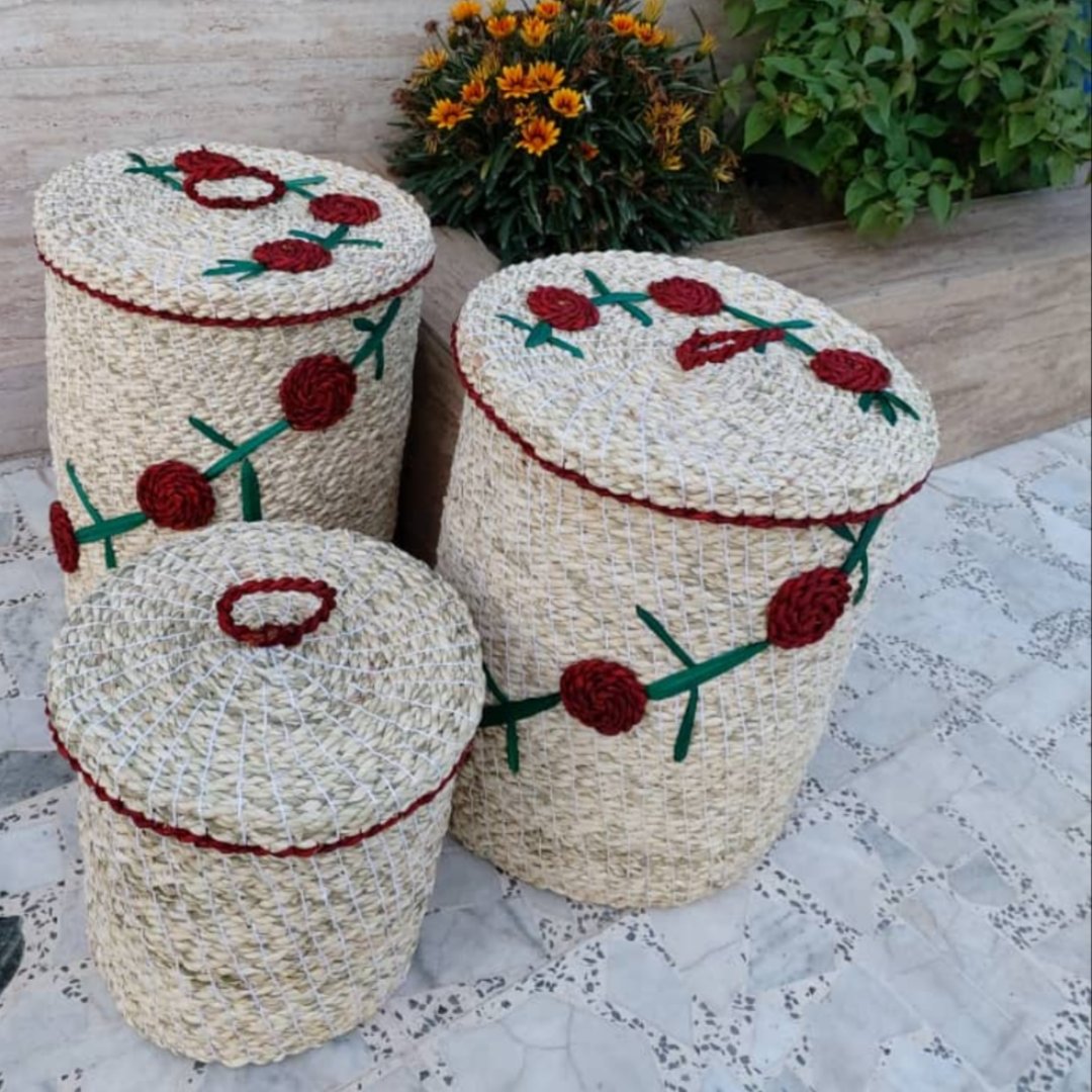 باکس حصیری بافت طنابی قطر 40 ارتفاع 45 دوختی محکم نظم دهنده برا لباس قمت هر سایز متفاوت قیمت هر عدد650تومن