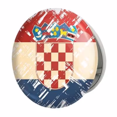 آینه جیبی خندالو طرح پرچم کرواسی مدل تاشو کد 20716