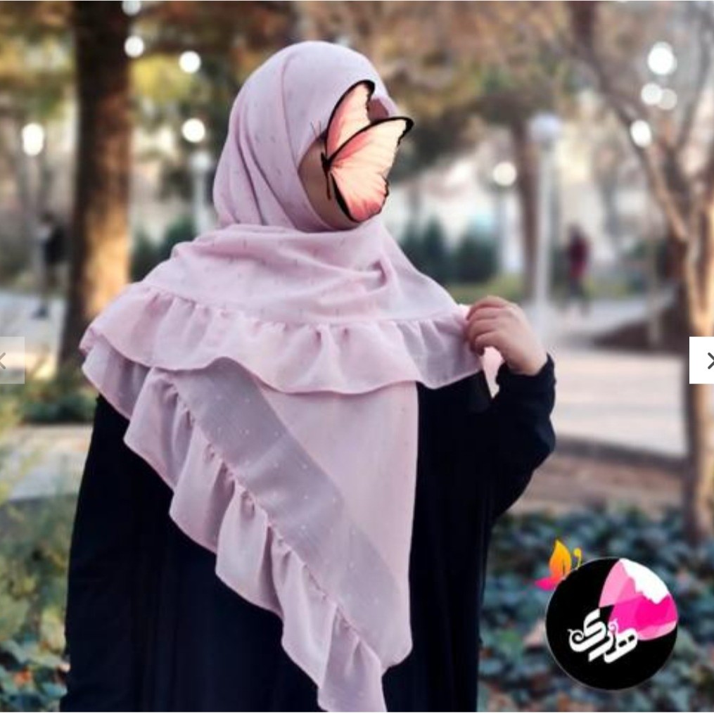 روسری کرپ حریر لمه ای