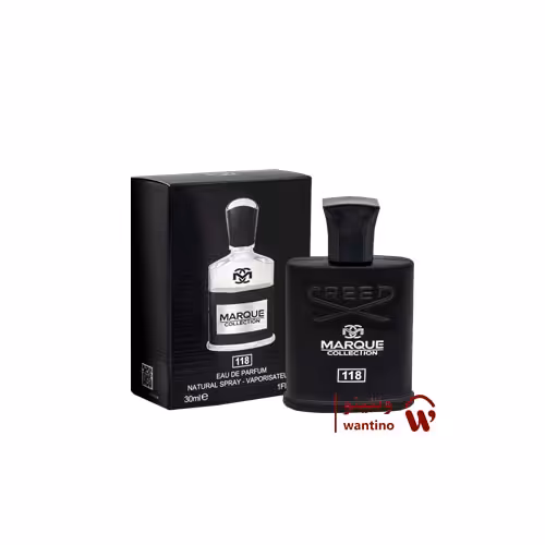 عطر ادکلن مردانه فراگرنس ورد مارکویی کالکشن کرید اونتوس کد 118 (Fragrance world Marque Creed Aventus) حجم 30 میل