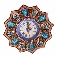ساعت دیواری خاتم کاری مدل خورشیدی قطر 32 سانت