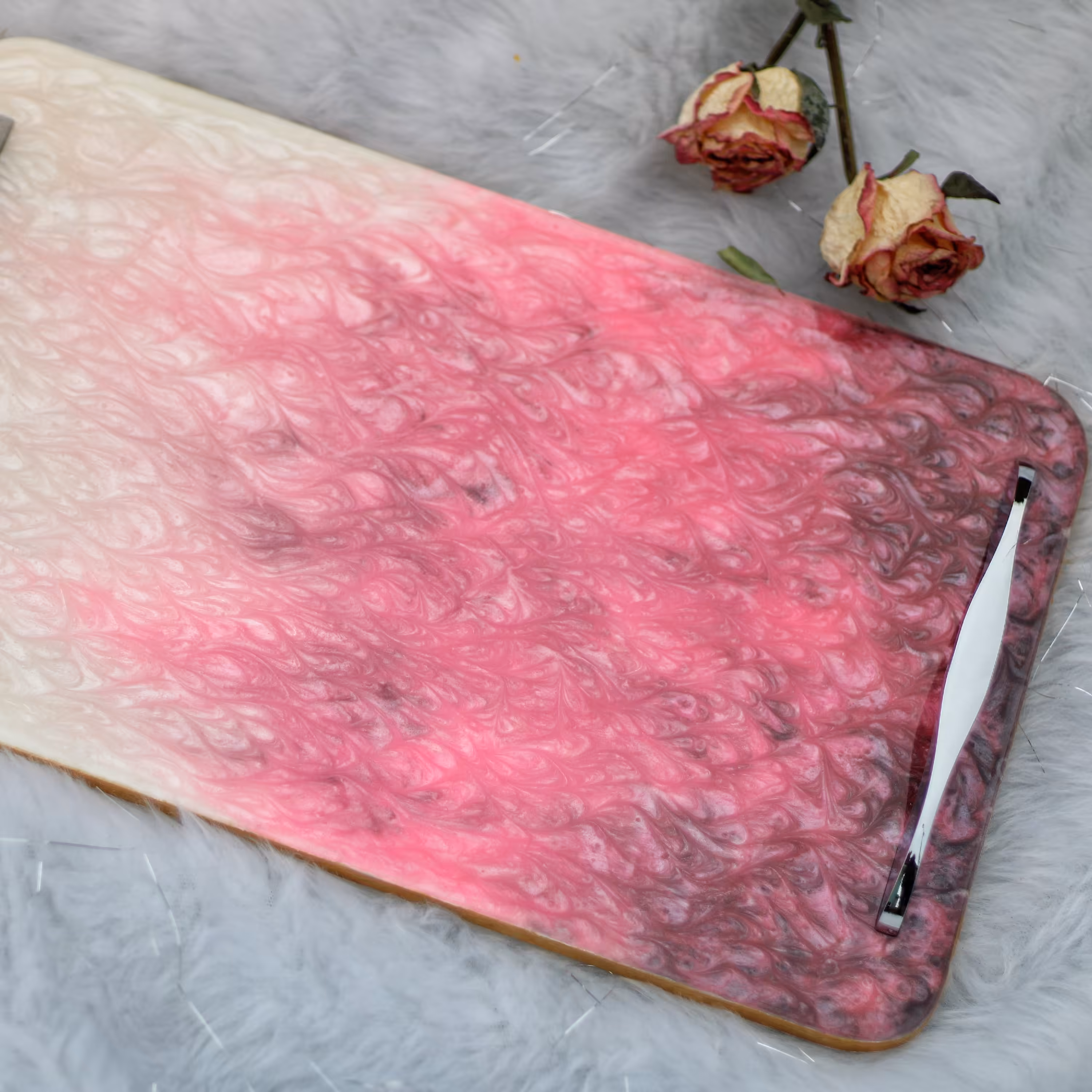 سینی پذیرایی رزین و چوب