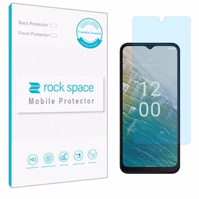 گلس نانو هیدروژل آنتی بلو و ضد ضربه گوشی نوکیا c32 برند راک اسپیس  