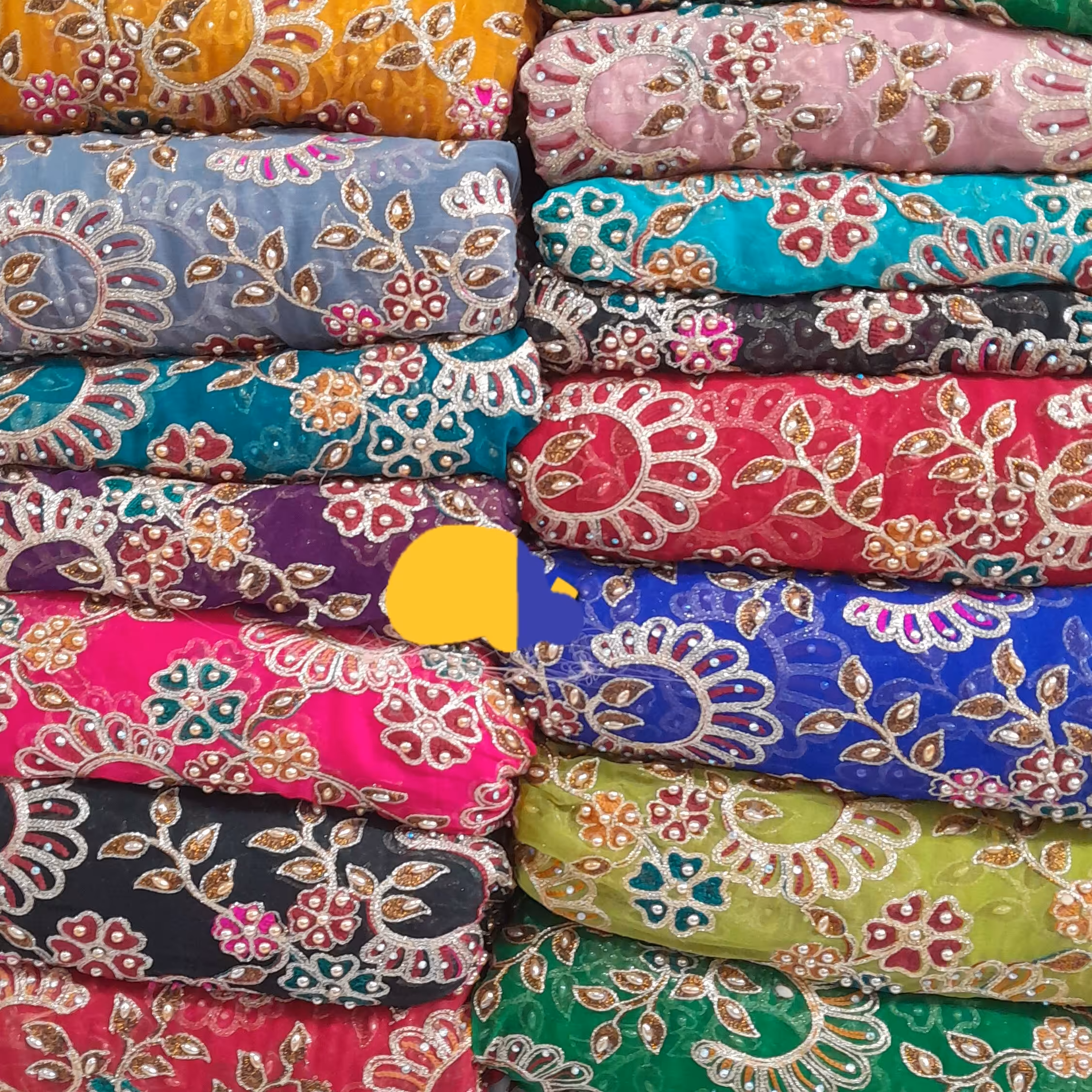 حریر سوزندوزی پر کار