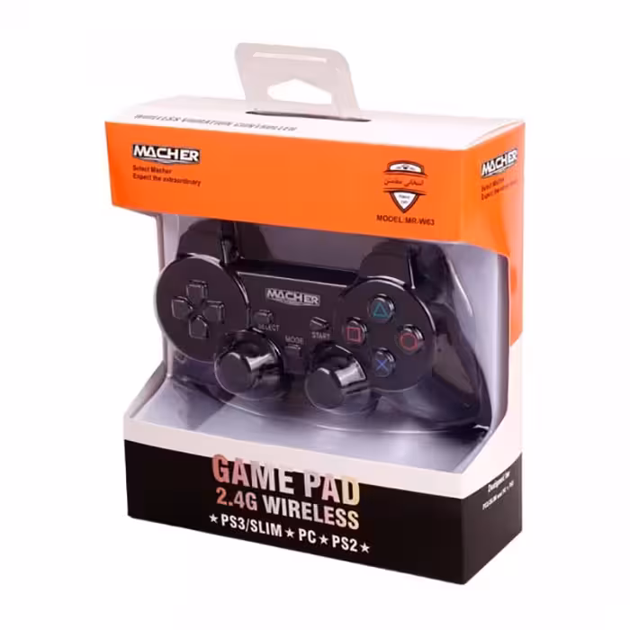 دسته بازی بی سیم تک شوک دار مچر Macher MR-W63