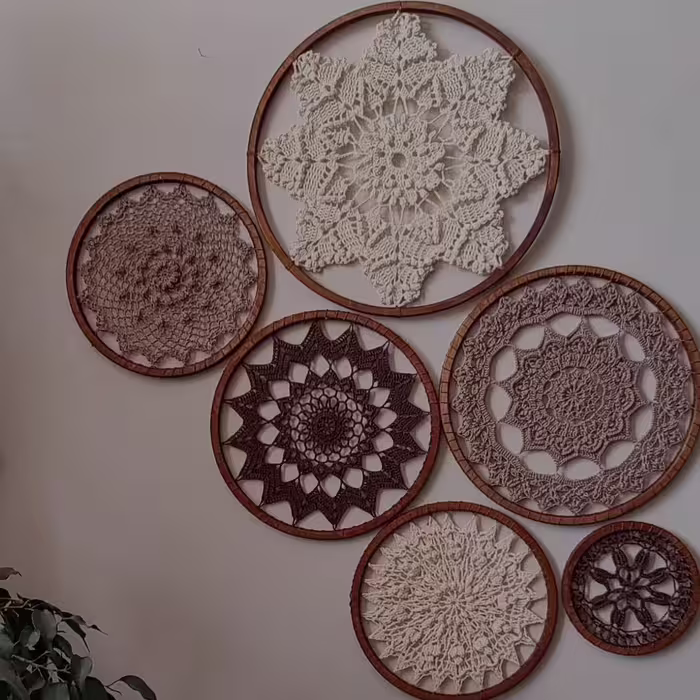 دیوار کوب قلاب بافی تعداد 6عدد  رنگ بندی به دلخواه