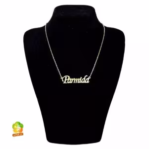 گردنبند اسم پارمیدا استیل طلایی