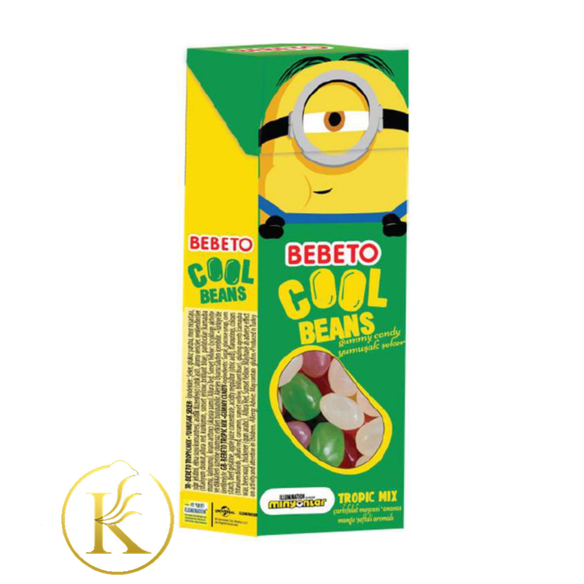 پاستیل جیلی بیلی ببتو مدل مینیون با طعم میکس استوایی(30گرم)

