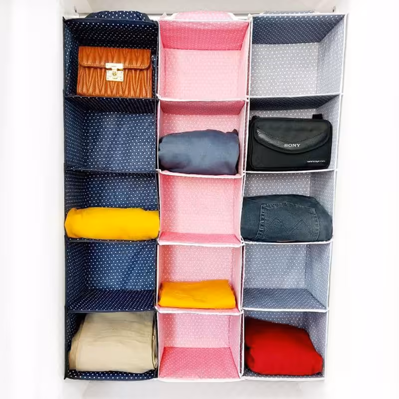 نظم دهنده آویز طبقاتی کمد 5 قفسه پارچه ای