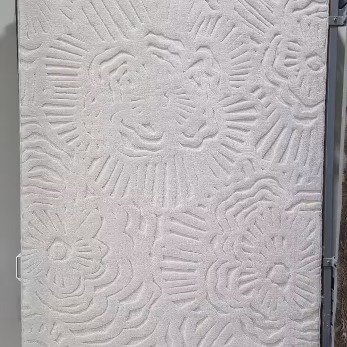 فرش پاتریس  فرش گلیم مدرن 400شانه طرح گلبانگ کرم قالیچه 6متری