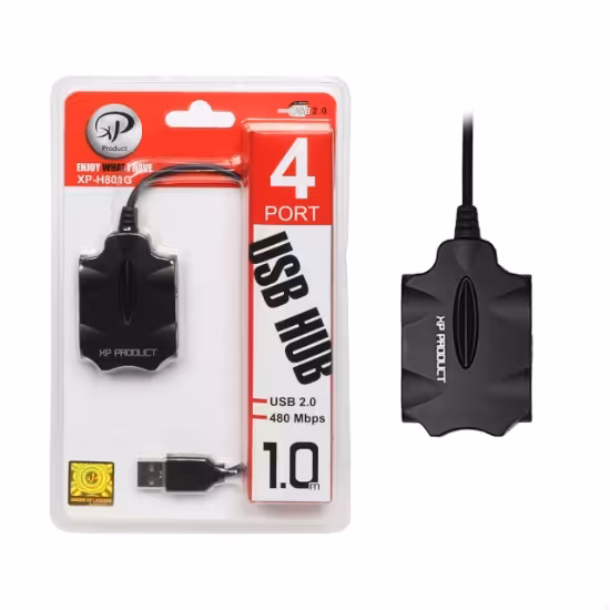 هاب 4 پورت USB2.0 ایکس پی پروداکت مدل XP-H801G
