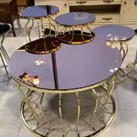 جلومبلی عسلی 4تیکه اینه ای گلدونی