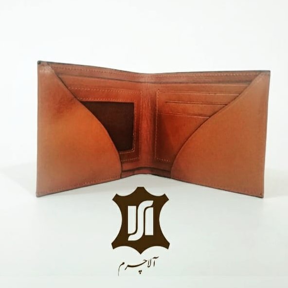 کیف پول کتی دو تیکه مردانه چرم طبیعی گاوی