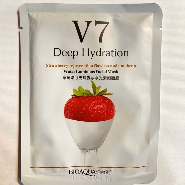 ماسک صورت ورقه ای 7 ویتامین توت فرنگی بیواکوا