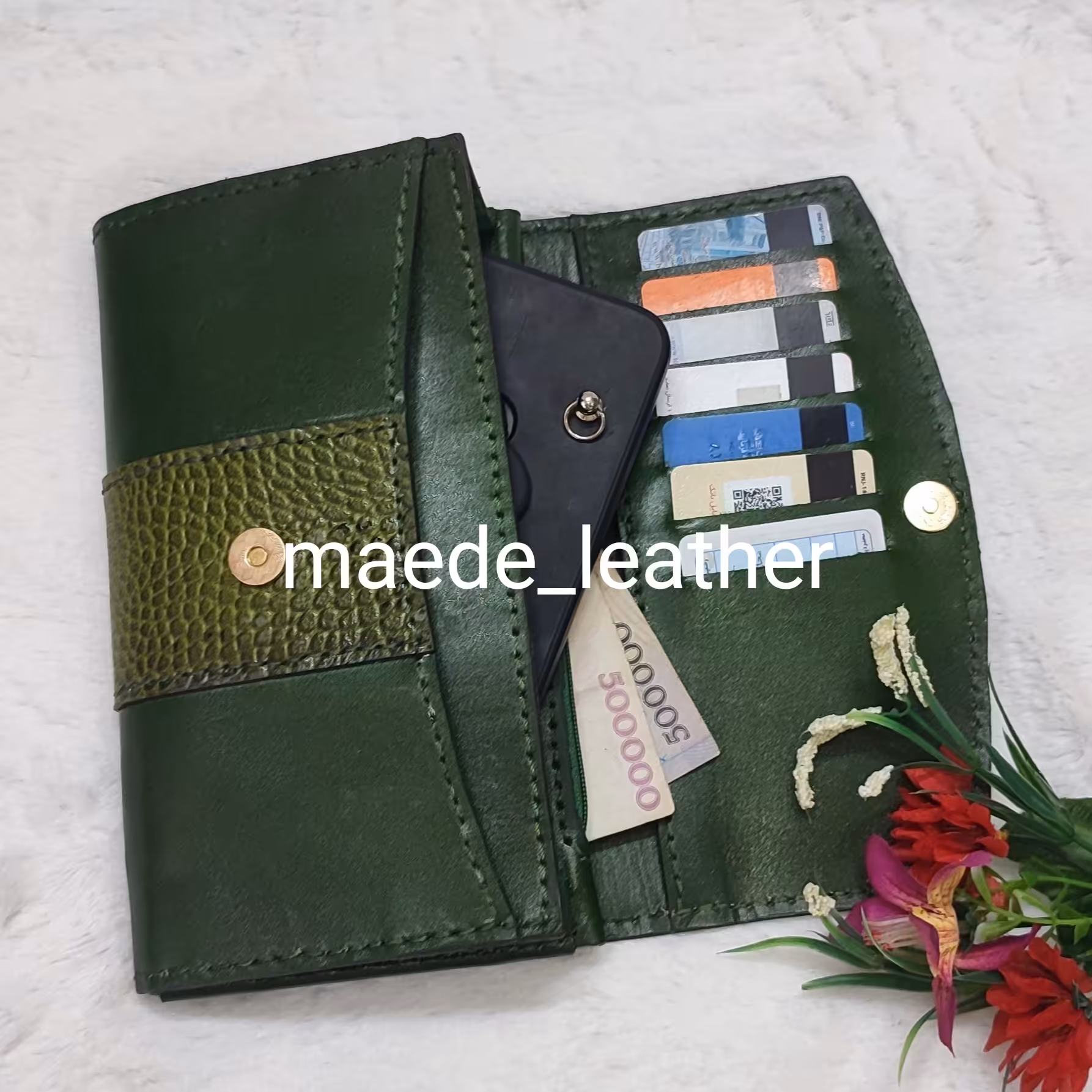 کیف دستدوز چرم طبیعی 