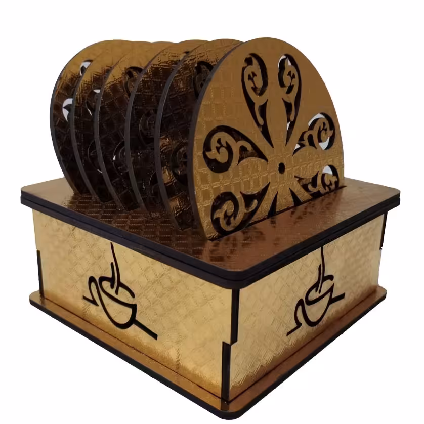 زیرلیوانی مدل ارغوان کد B65 بسته 6 عددی