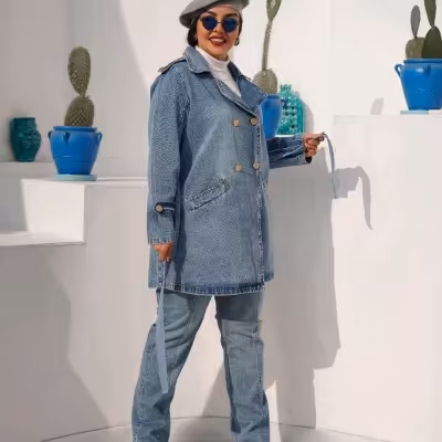 مانتو اسپرت زنانه جین مدل ژنرالی