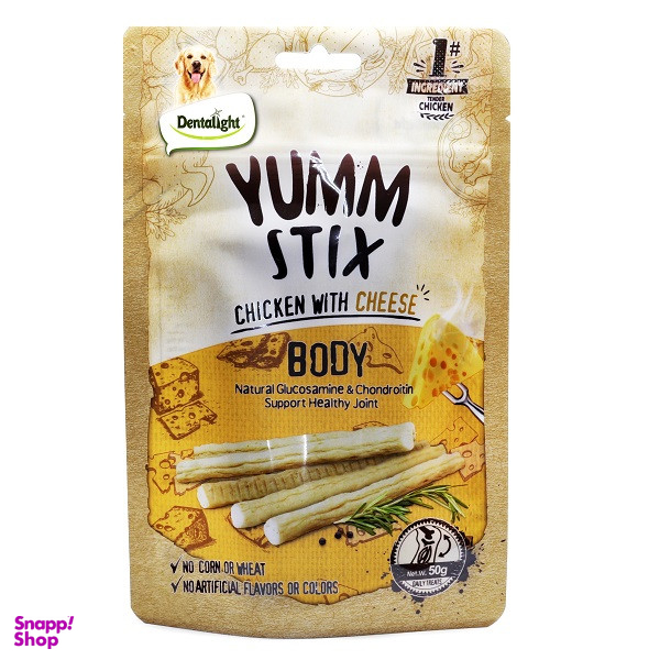 تشویقی سگ دنتالایت مدل YUMM STIX BODY وزن 50 گرم