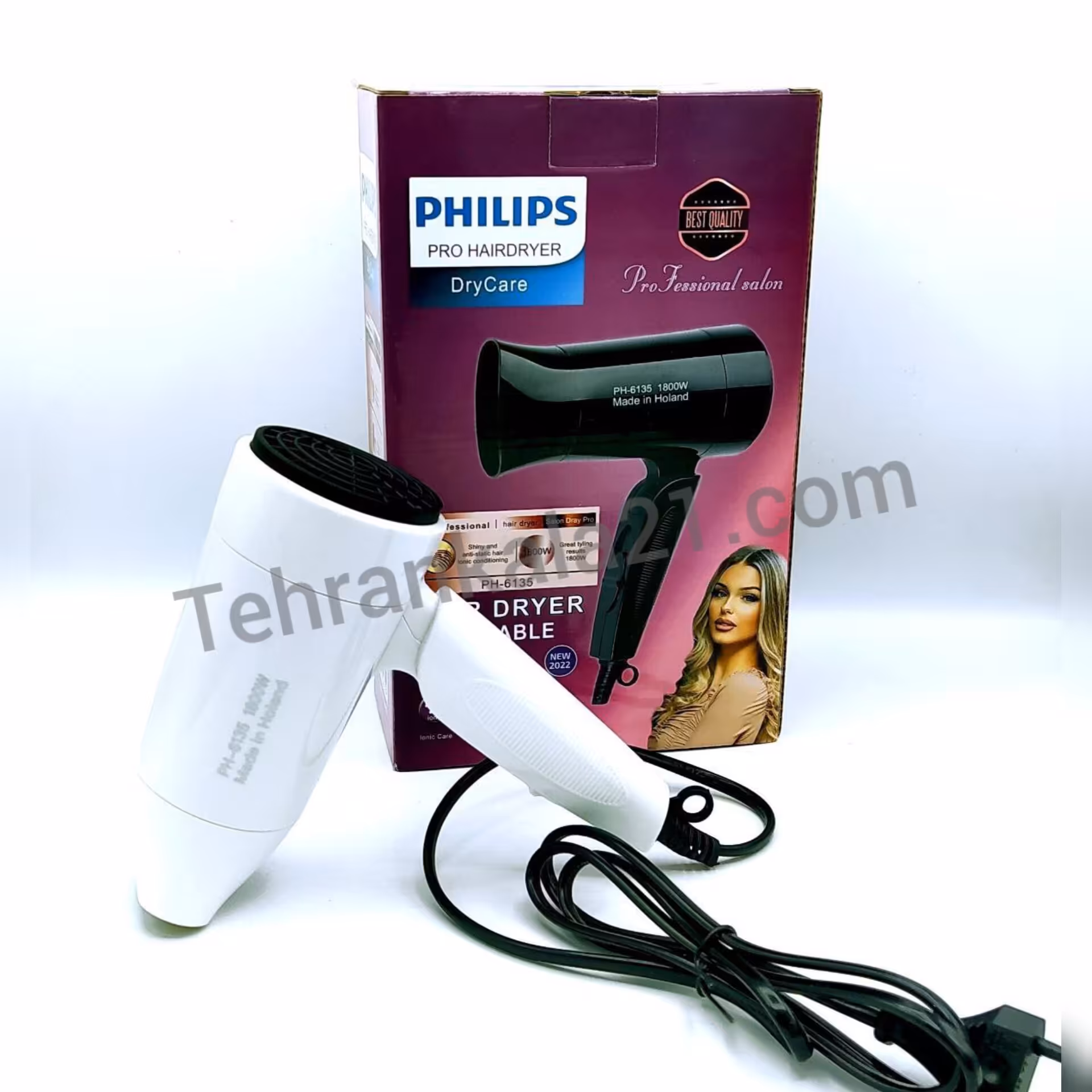 سشوار مسافرتی تاشو 1800 وات فیلیپس مدل PH-6135