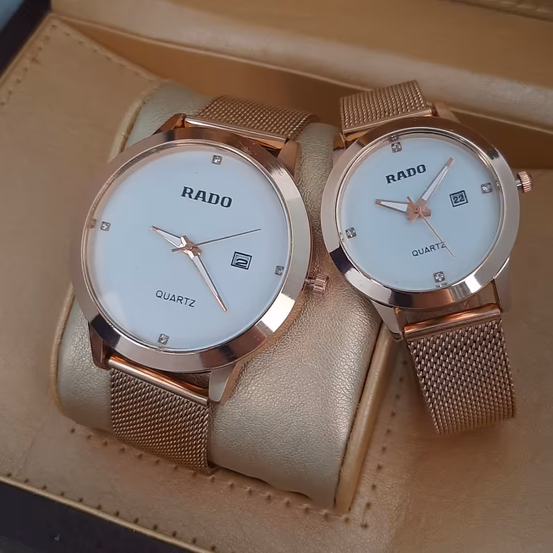 ست ساعت رادو بندحصیری رزگلد،،فروش تک هم داریم