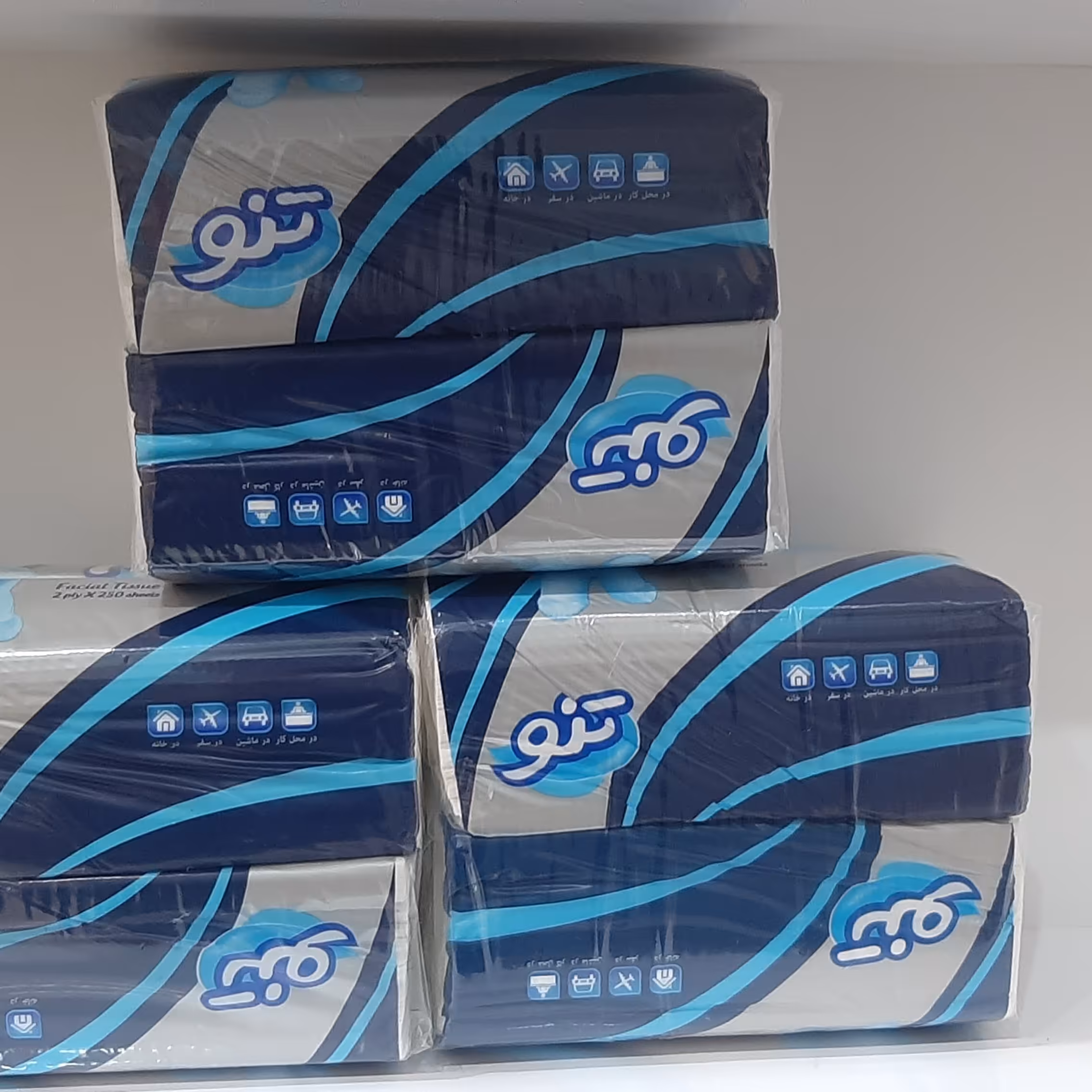 دستمال کاغذی 250عددی مدل سافت بسته دو عددی