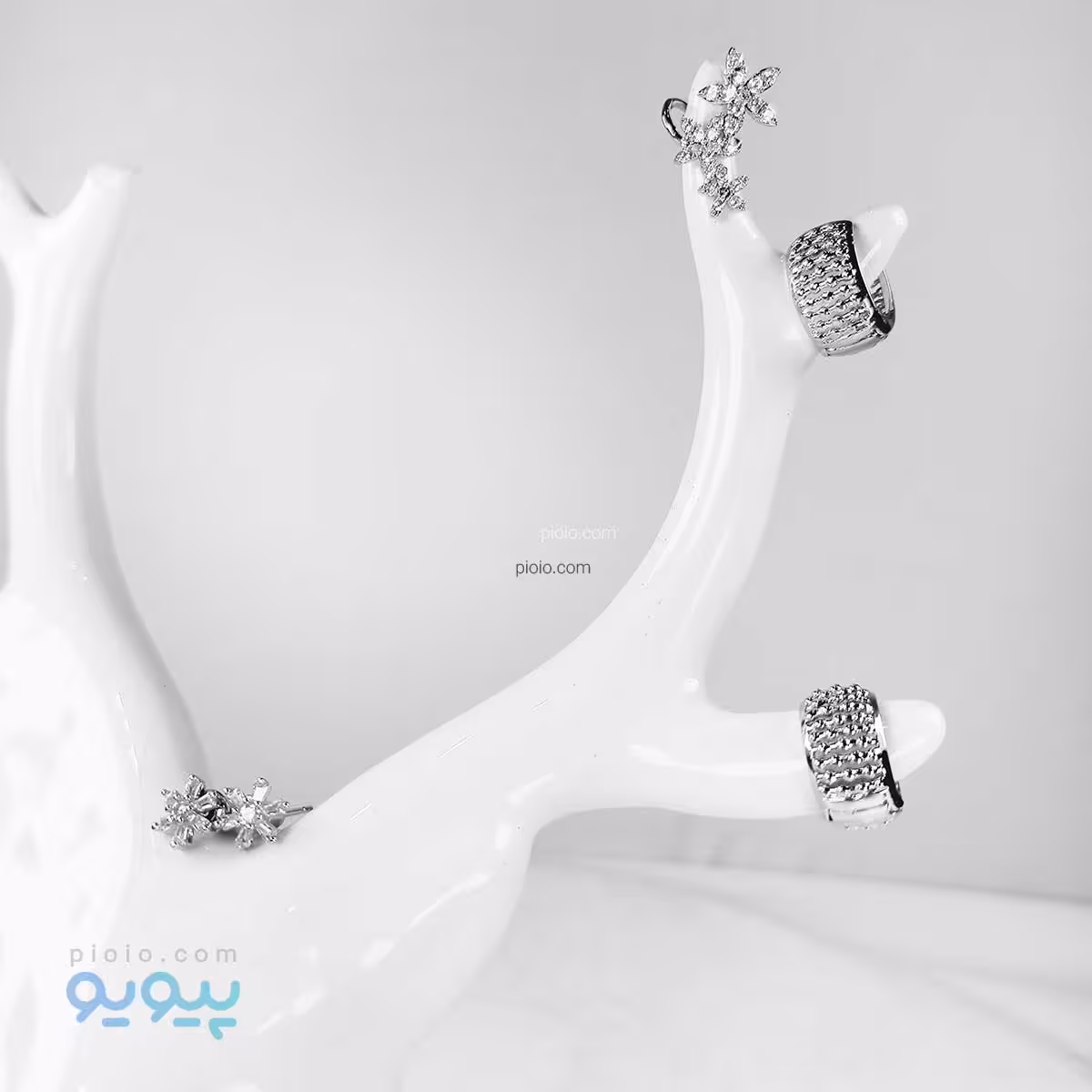 گوشواره سه تکه طرح گل